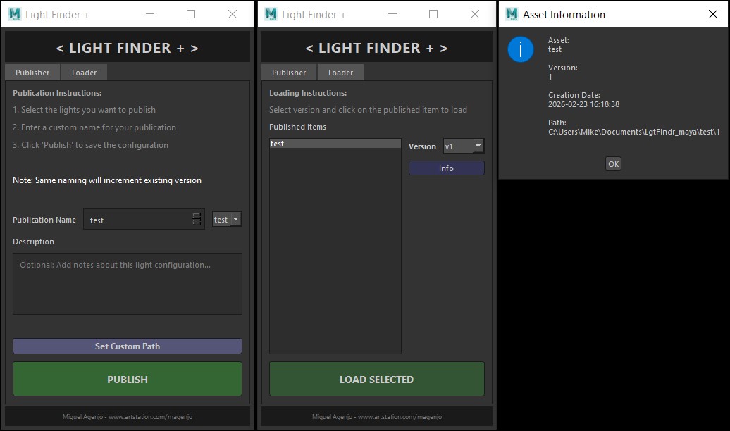 Lighting Finder Tool UI