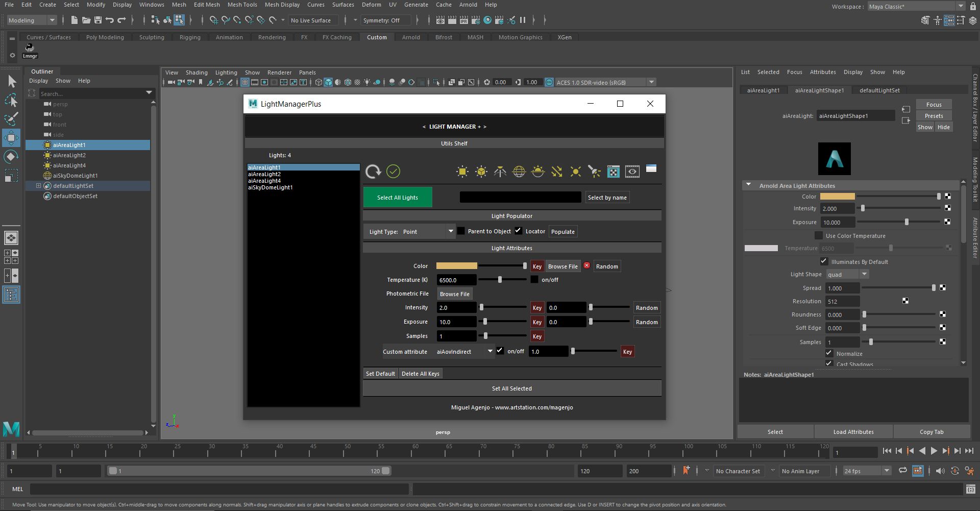 Lighting Manager Tool UI
